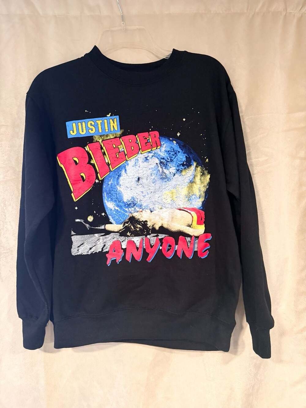 Justin Bieber Anyone Graphic Sweatshirt Size S